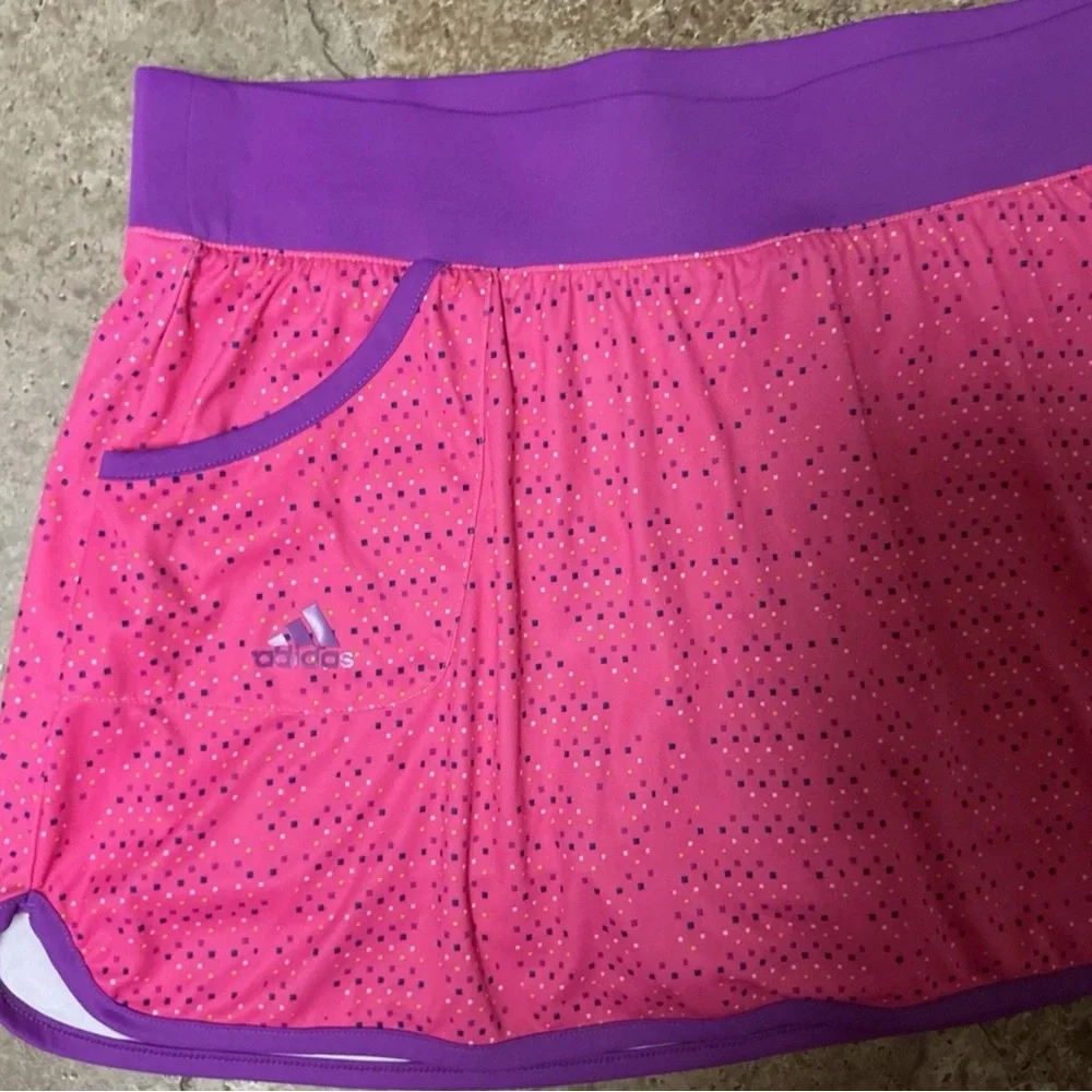 Adidas Women's Pink and Purple Tennis Skort - Picture 5 of 9